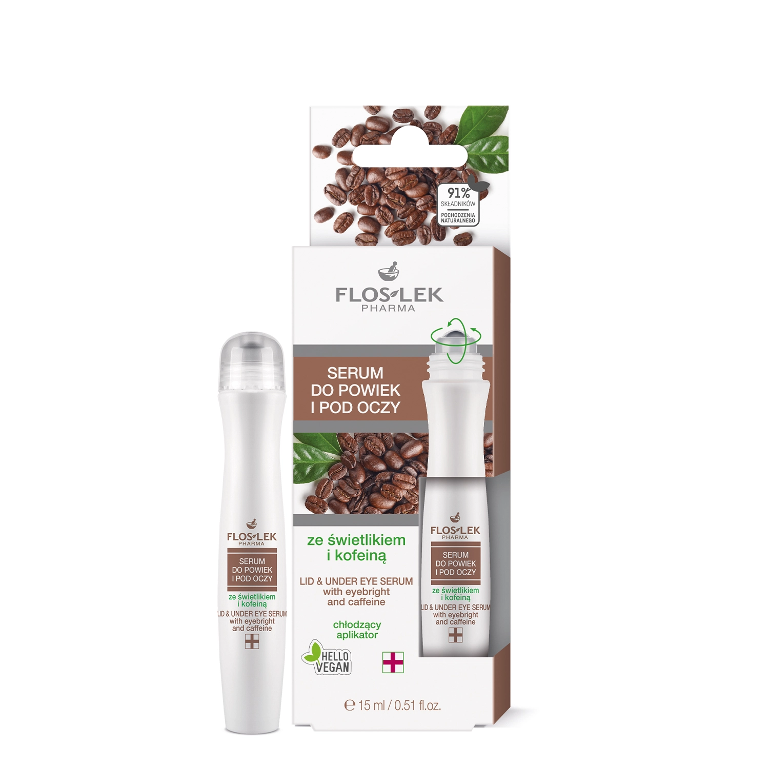 Floslek - Lid & Under Eye Serum with Eyebright and Caffeine - Augenlid- und Unteraugenserum mit Augentrost und Koffein