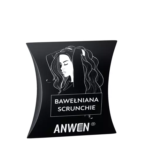 Anwen - Baumwoll-Scrunchie - Schwarzer Haargummi