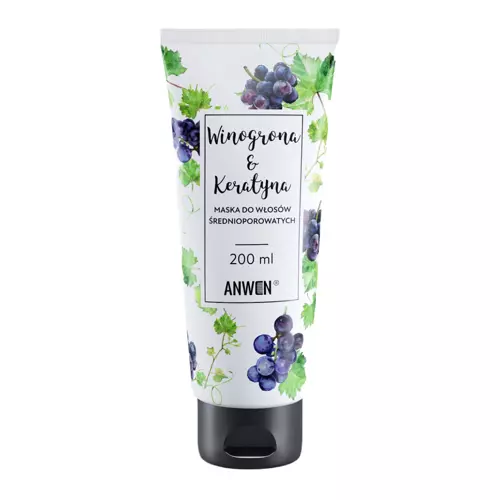 Anwen - Weintrauben und Keratin - Maske für mittelporöses Haar - 200ml