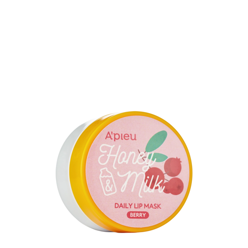 A'pieu - Honey & Milk Daily Lip Mask - Berry - Nährende Lippenmaske - 6g