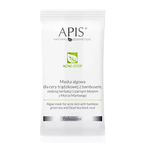 Apis - Acne-Stop - Algenmaske für akneanfällige Haut mit Bambus, grünem Tee und Schlamm aus dem Toten Meer - 20g