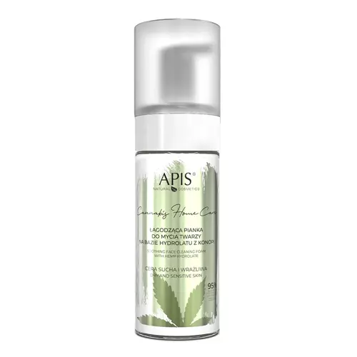 Apis - Cannabis Home Care - Soothing Face Cleansing Foam with Hemp Hydrolate - Lindernder Schaum für die Reinigung des Gesichts mit Hanfhydrolytbasis - 150ml
