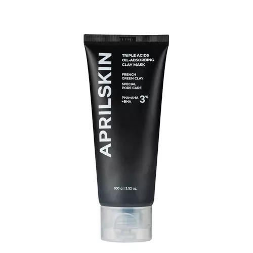 Aprilskin - Triple Acids Oil-Absorbing Clay Mask - Tonerdemaske mit Säuren - 100g