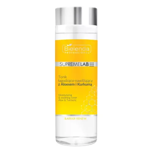 Bielenda Professional - Supremelab - Barrier Renew - Moisturizing&Soothing Toner Aloe&Turmeric  - Linderndes und feuchtigkeitsspendendes Gesichtswasser mit Aloe & Kurkuma - 200ml