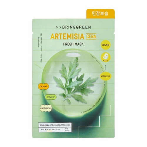 Bring Green - Fresh Mask Artemisia - Lindernde und feuchtigkeitsspendende Gesichtsmaske - 1 Stk./20g