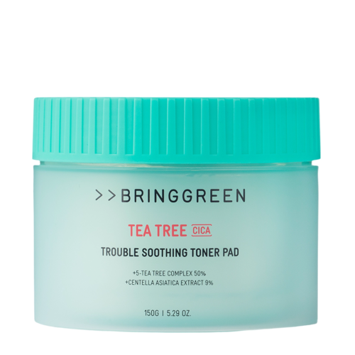 Bring Green - Teebaum Cica Trouble Soothing Toner Pad - Lindernde Gesichtspads - 90Stk/150g