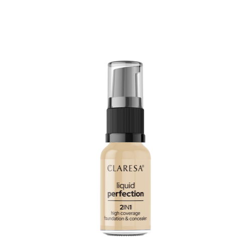 Claresa - Liquid Perfection 2in1 - Abdeckstift und Foundation 2in1  - 103.5 Light Nude - 18g