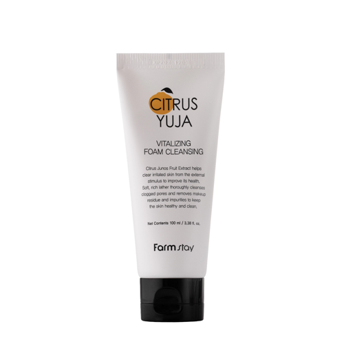 Farmstay - Citrus Yuja Vitalizing Foam Cleansing - Gesichtsreinigungsschaum mit Yuzu-Frucht-Extrakt - 100ml