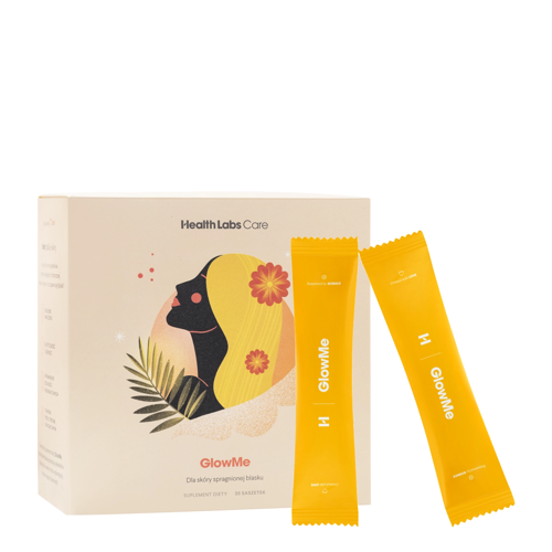 Health Labs Care - GlowMe - Kollagen und Hyaluronsäure Sachets - Ananas - Mango - 30pcs/330g