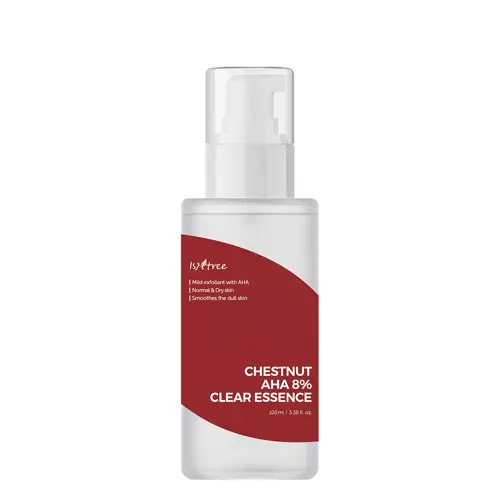 Isntree Set - Chestnut AHA 8% Clear Essence - Gesichtsessenz mit Milch- und Glykolsäure - 100ml