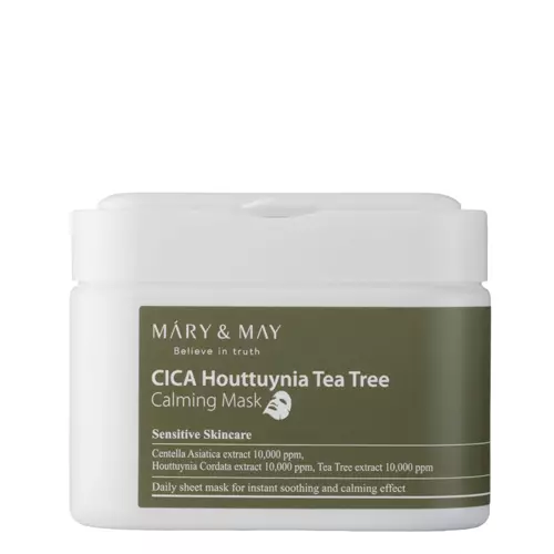 Mary&May - Cica Houttuynia Tea Tree Calming Mask - Set mit lindernden Gesichtsmasken - 30Stk.