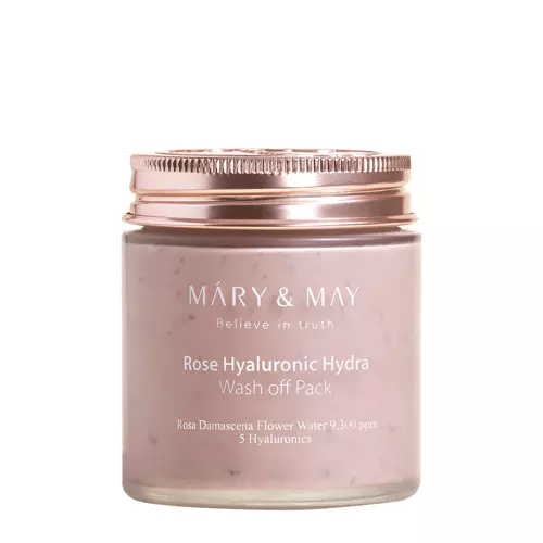 Mary&May - Rose Hyaluronic Hydra Wash off Pack - Feuchtigkeitsspendende Lehm-Maske - 125g