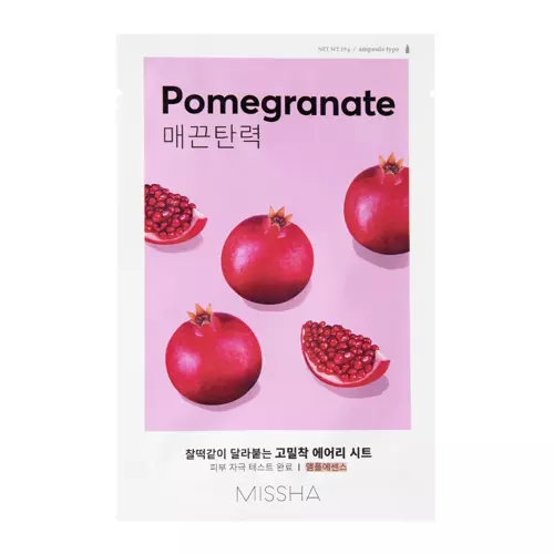Missha - Airy Fit Sheet Mask - Pomegranate - Straffende Tuchmaske - 19g