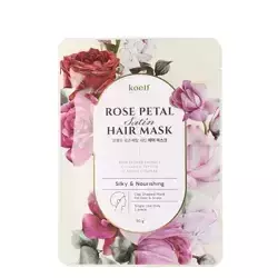 Petitfee - Koelf Rose Petal Satin Hair Mask - Haarmaske in einer Kappe -1 Stk