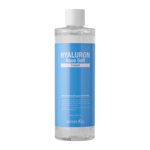 Secret Key - Hyaluron Aqua Soft Toner - Feuchtigkeitsspendendes Gesichtswasser mit Hyaluronsäure - 500ml