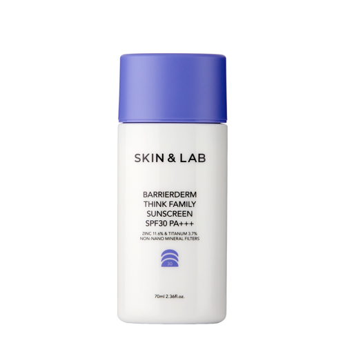 Skin&Lab - Barrierderm Think Family Sunscreen - Gesichts- und Körpercreme mit physikalischen Filtern - 70ml