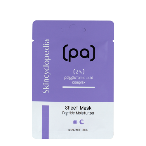 Skincyclopedia - Sheet Mask  Polyglutamic Acid - Tief feuchtigkeitsspendende Tuchmaske - 1pc/20ml