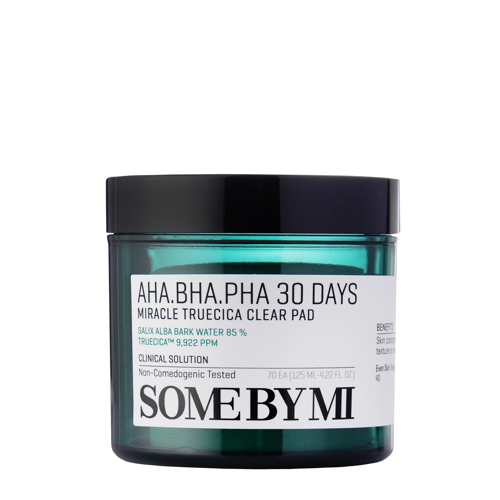 Some By Mi - AHA BHA PHA 30 Days Miracle Truecica Clear Pad - Peeling-Pads für Problemhaut - 70pcs