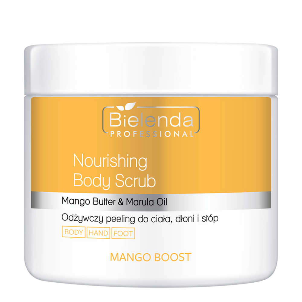  Bielenda Professional - Mango Boost - Nährendes Peeling für Körper, Hände und Füße - 550g