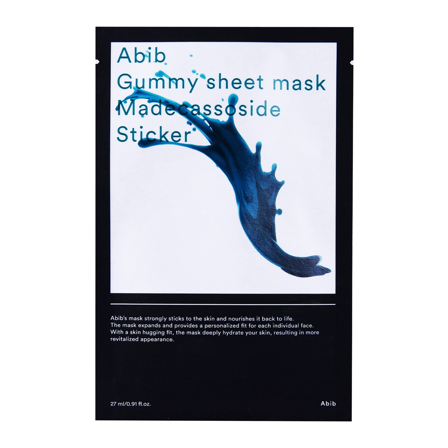 Abib - Gummy Sheet Mask Madecassoside Sticker - Feuchtigkeitsspendende Tuchmaske - 27ml