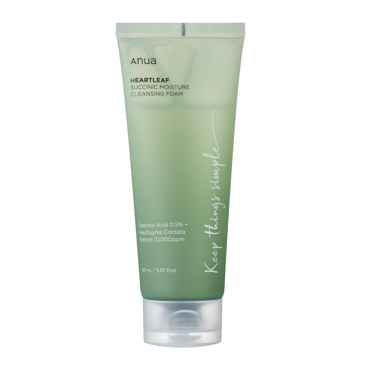 Anua - Heartleaf Succinic Moisture Cleansing Foam - Lindernder Gesichtsreinigungsschaum - 150ml 