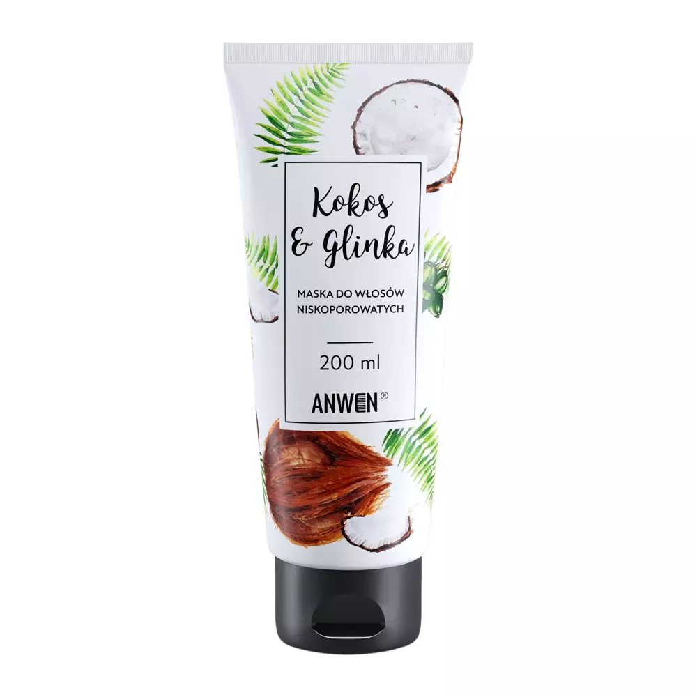 Anwen - Kokosnuss & Tonerde - Maske für Haare mit geringer Porosität - 200ml