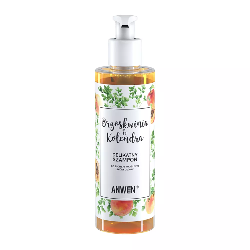 Anwen - Pfirsich und Koriander - Shampoo für trockene und empfindliche Kopfhaut - 200 ml