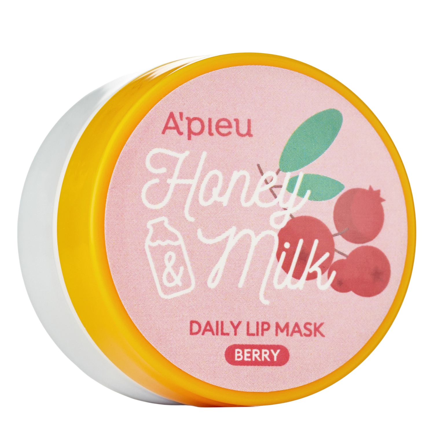 A'pieu - Honey & Milk Daily Lip Mask - Berry - Nährende Lippenmaske - 6g