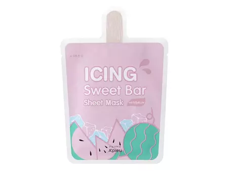 A'pieu - Icing Sweet Bar Sheet Mask Watermelon - Gesichtsmaske mit Wassermelonenextrakt - 21ml