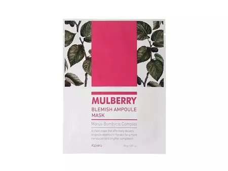 A'pieu - Mulberry Blemish Ampoule Mask - Feuchtigkeitsspendende und aufhellende Tuchmaske - 23g