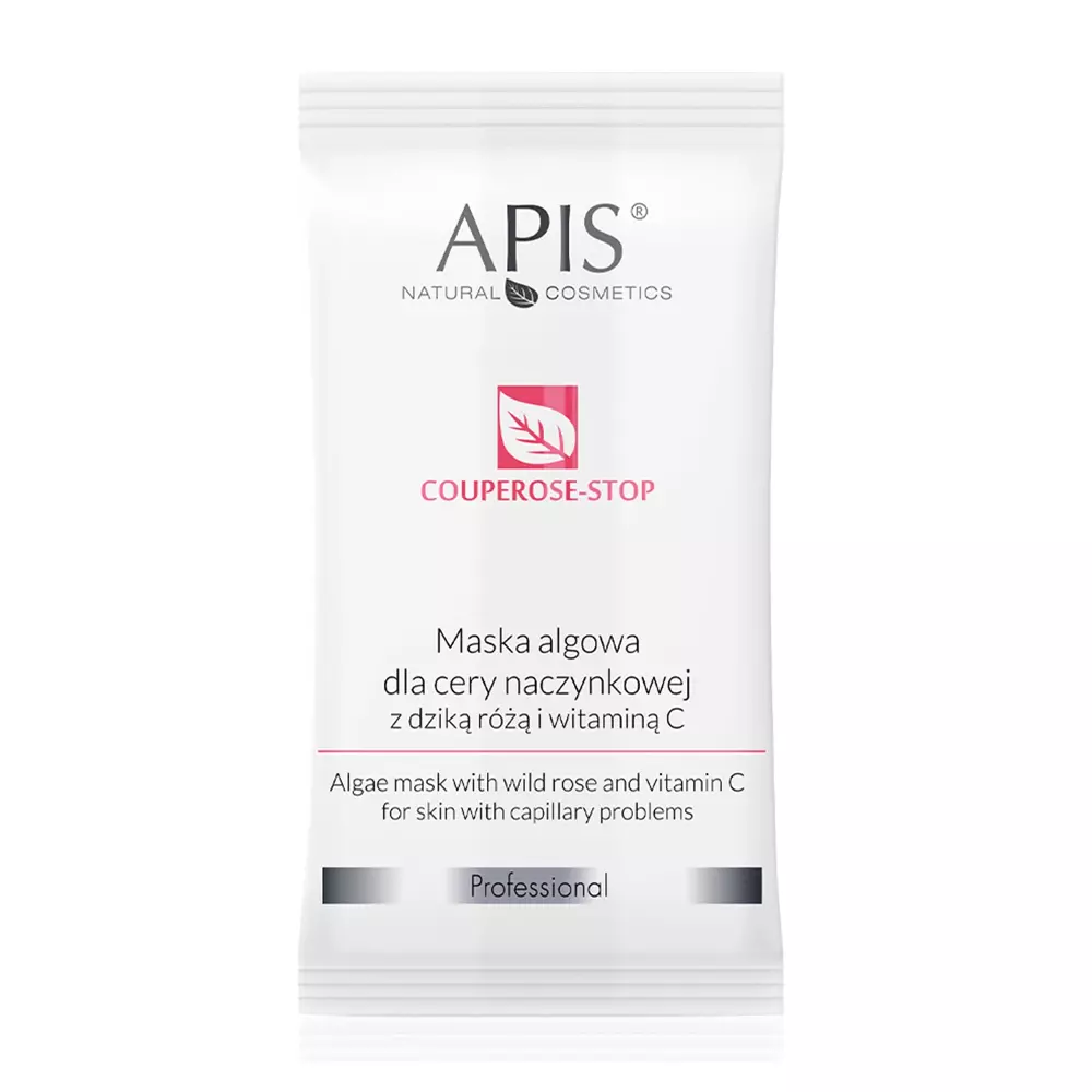 Apis - Couperose-Stop - Algenmaske für akneanfällige Haut mit Wildrose und Vitamin C  - 20g