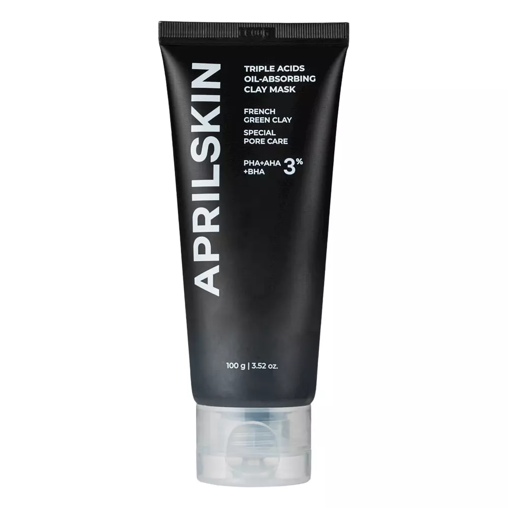 Aprilskin - Triple Acids Oil-Absorbing Clay Mask - Tonerdemaske mit Säuren - 100g