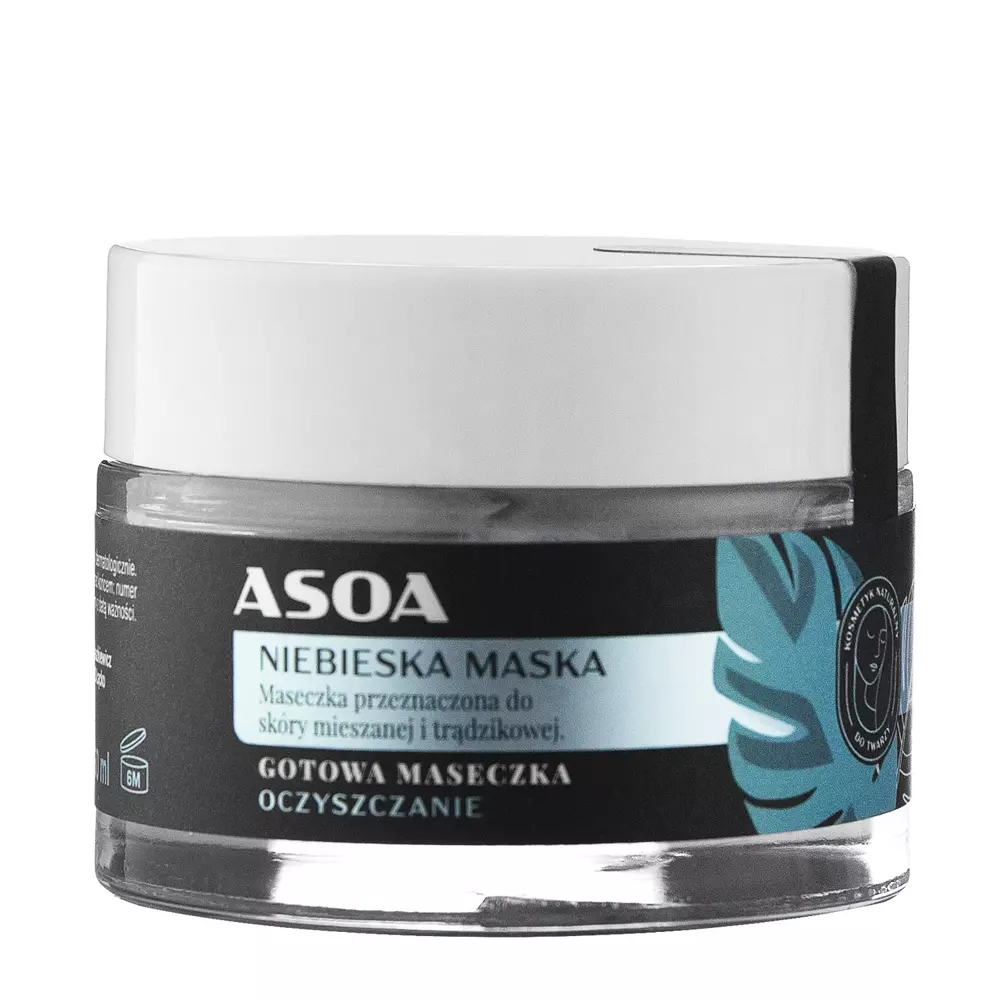 Asoa - Fertige Gesichtsmaske - Blaue Tonerde - 50ml