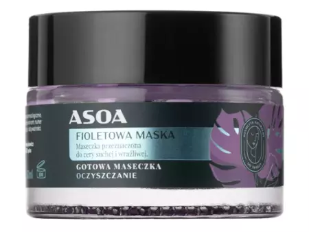 Asoa - Fertige Gesichtsmaske - Violette Tonerde - 50ml