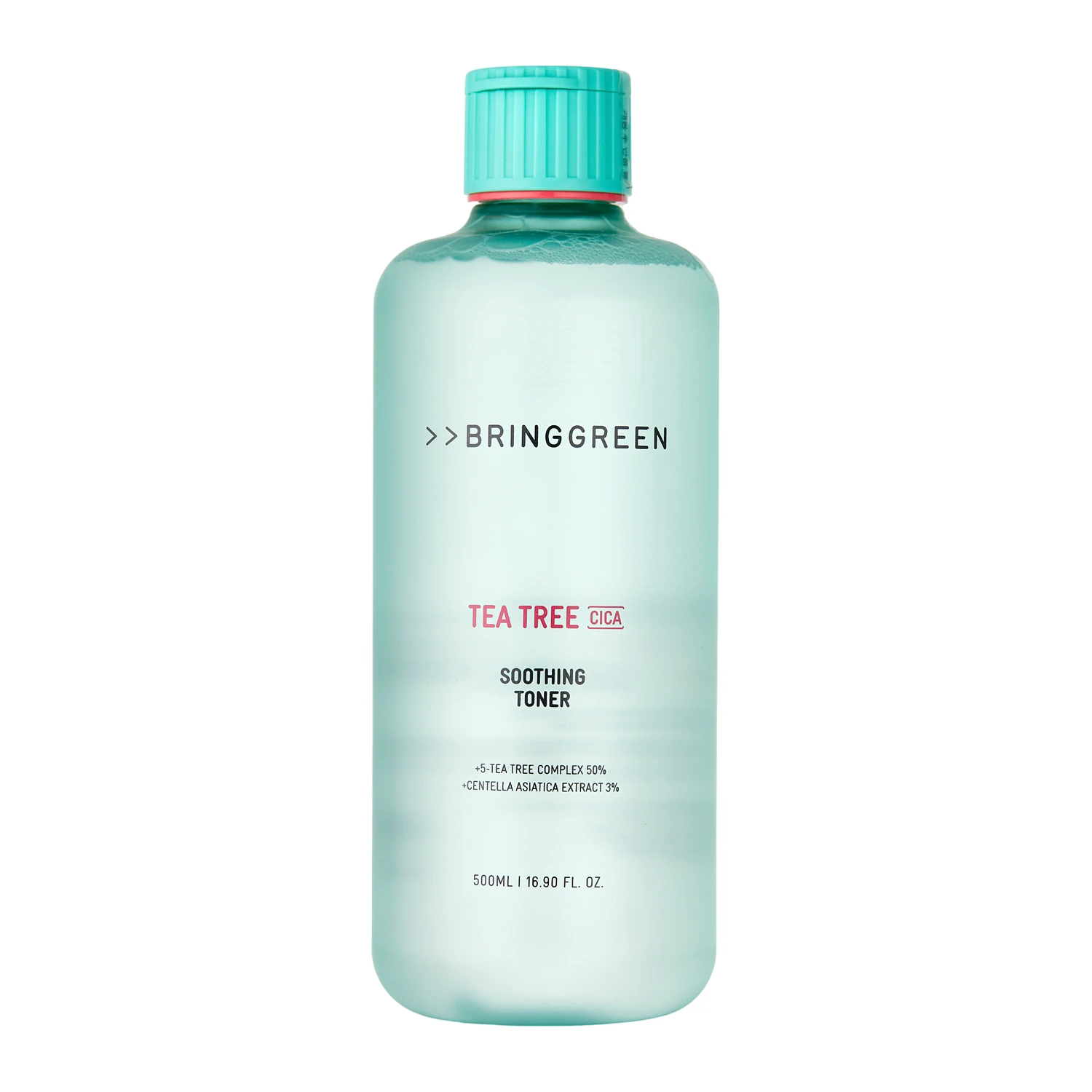 Bring Green - Tea Tree Cica Soothing Toner - Linderndes Gesichtswasser mit Teebaumextrakt - 500ml