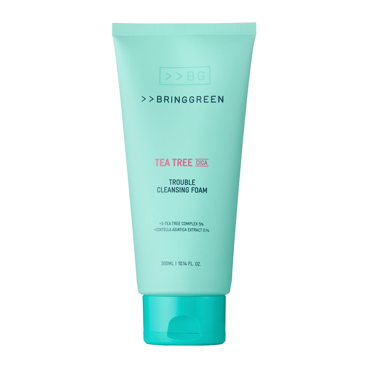 Bring Green - Tea Tree Cica Trouble Cleansing Foam - Reinigender Gesichtsschaum mit Teebaumextrakt - 300ml