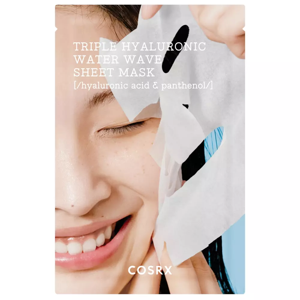 COSRX - Hydrium Triple Hyaluronic Water Wave Sheet Mask - Feuchtigkeitsspendende Tuchmaske mit dreifacher Hyaluronsäure  - 21ml