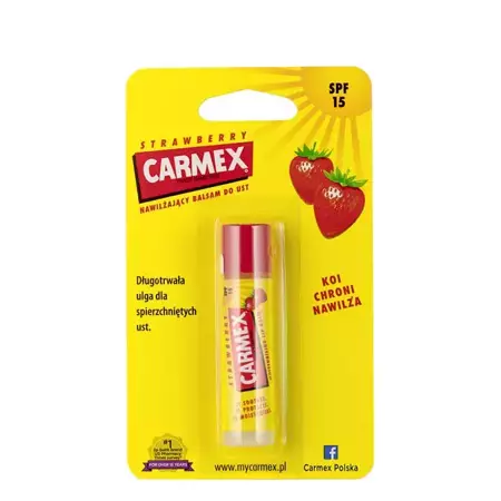 Carmex - Moisturizing Lip Balm  - Feuchtigkeitsspendender Lippenbalsam im Stift - Erdbeere - 4,25g