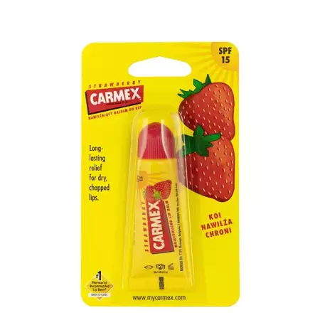 Carmex - Moisturizing Lip Balm - Feuchtigkeitsspendender Lippenbalsam in der Tube - Strawberry - 10g