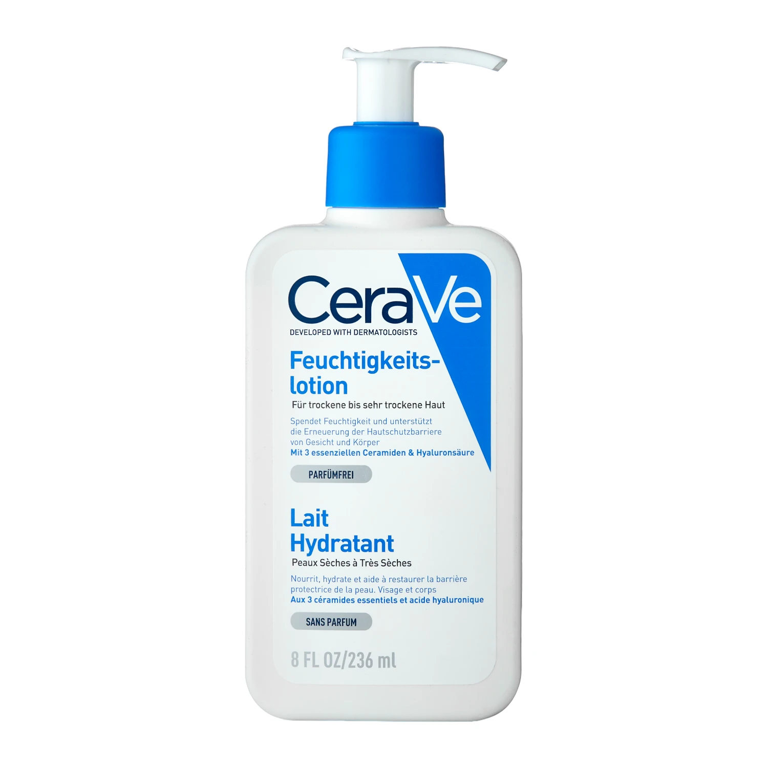 CeraVe - Feuchtigkeitsspendende Gesichts- und Körperemulsion mit Ceramiden - 236ml