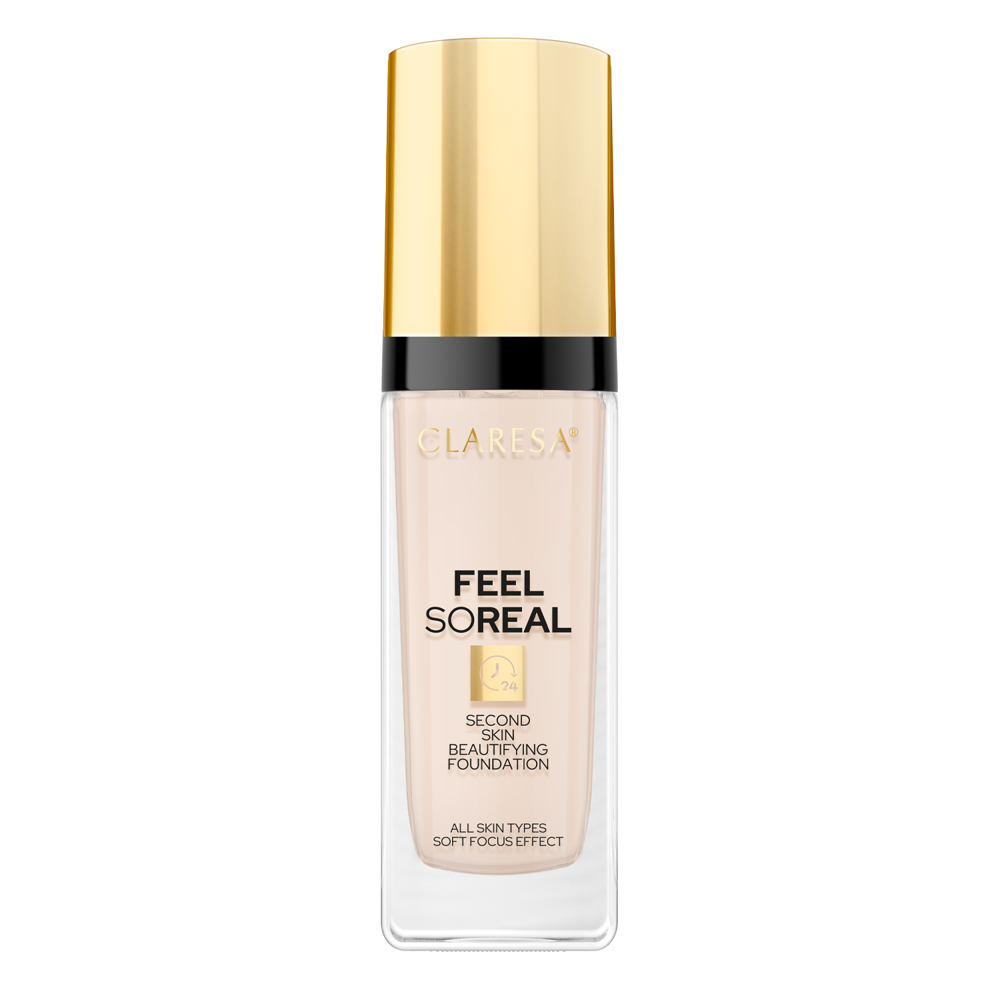 Claresa - Feel So Real - Verschönernde Second Skin Foundation - 03 Light-Medium - 30ml