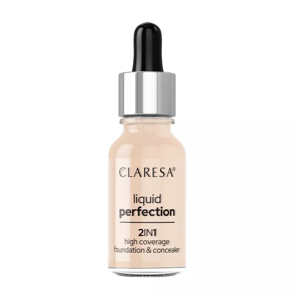 Claresa - Liquid Perfection - 2-in-1 Abdeckstift und Foundation - 102 Warm Medium - 18g