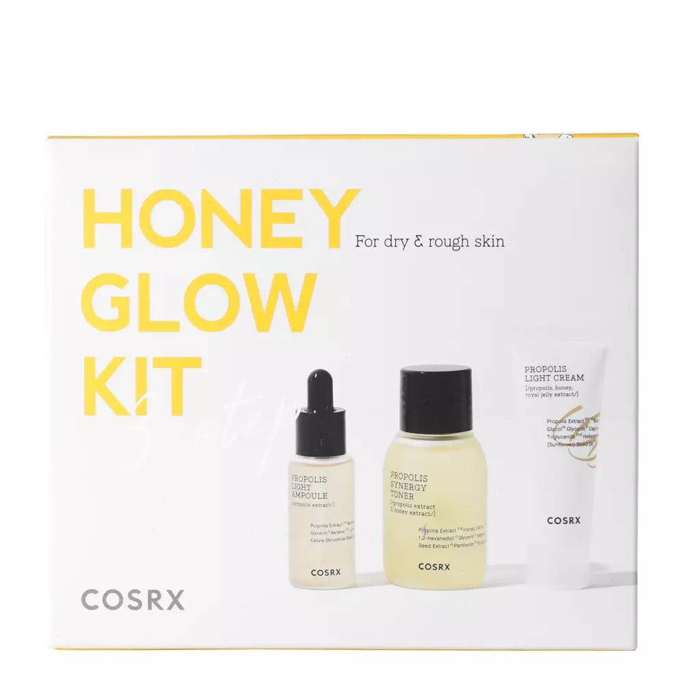 Cosrx - Honey Glow Trial Kit - Miniatur-Gesichtspflegeset mit Propolis