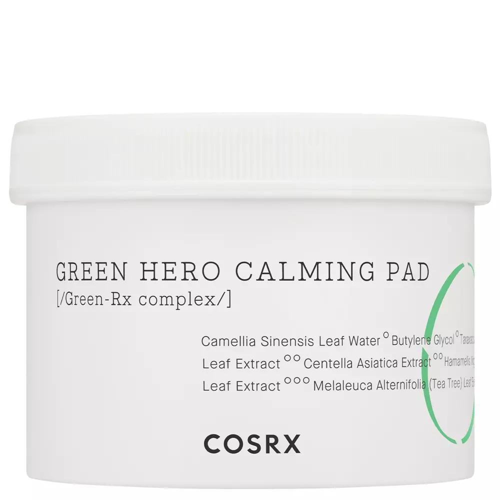 Cosrx - One Step Green Hero Calming Pad - Beruhigende Gesichtspads - 70 Stk.