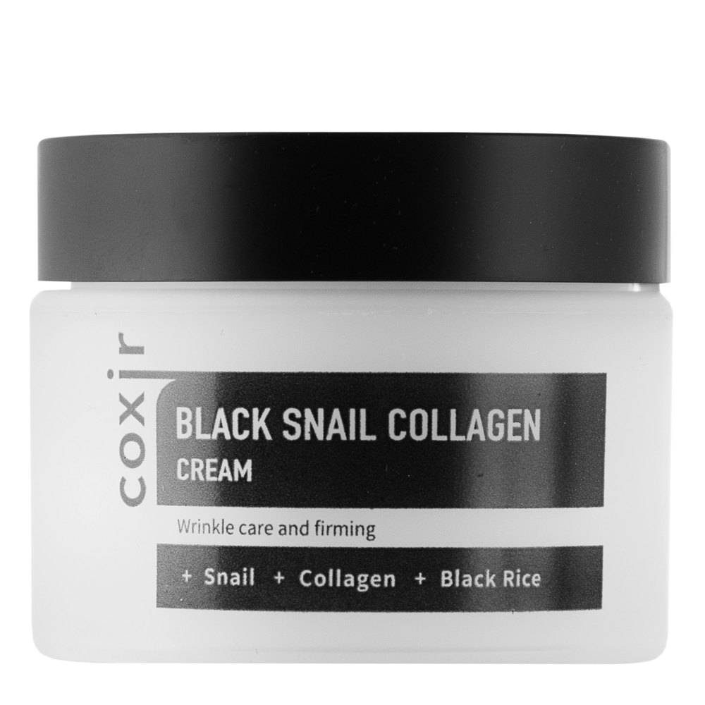 Coxir - Black Snail Collagen Cream - Anti-Falten-Gesichtscreme mit Schneckenschleim - 50ml