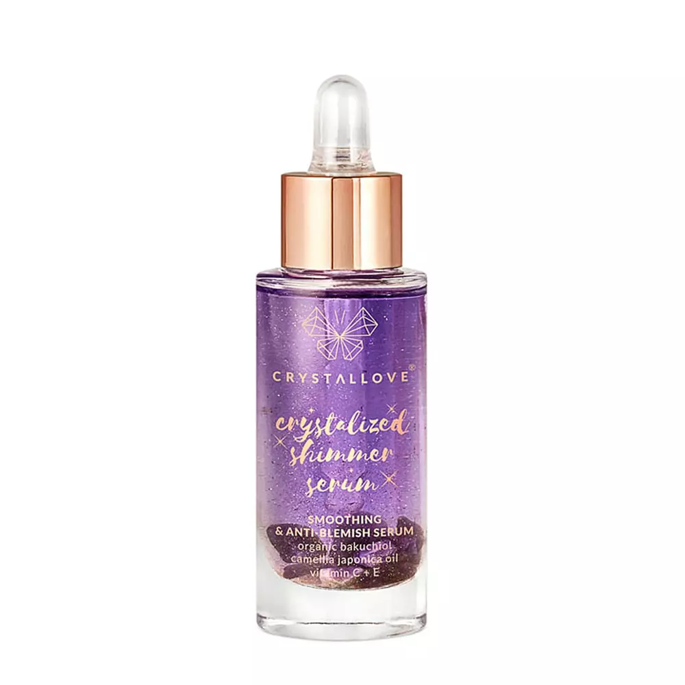 Crystallove - Amethyst Shimmer Serum - Gesichtsserum mit Amethyst und Bacchio - 30ml