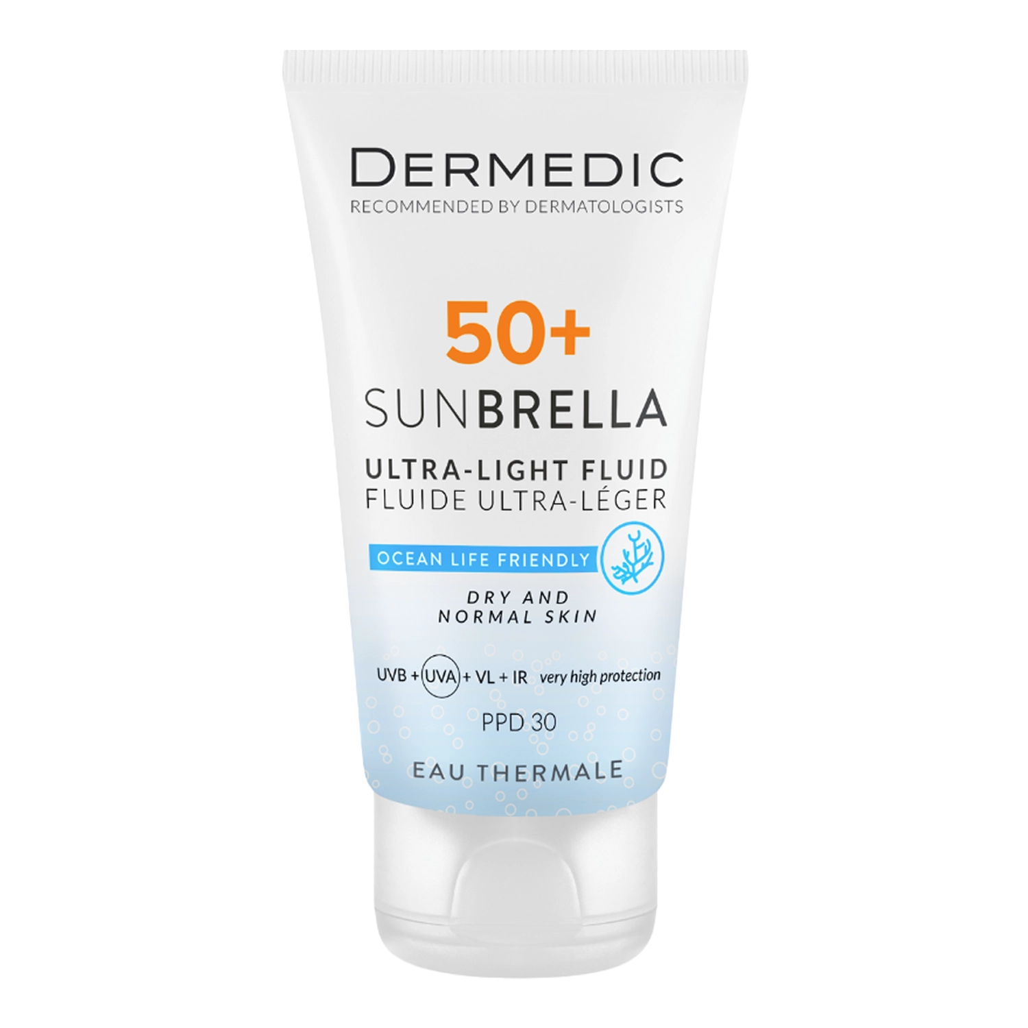 Dermedic - Sunbrella - Ultra-light SPF 50+ Creme für trockene und normale Haut - 40ml 