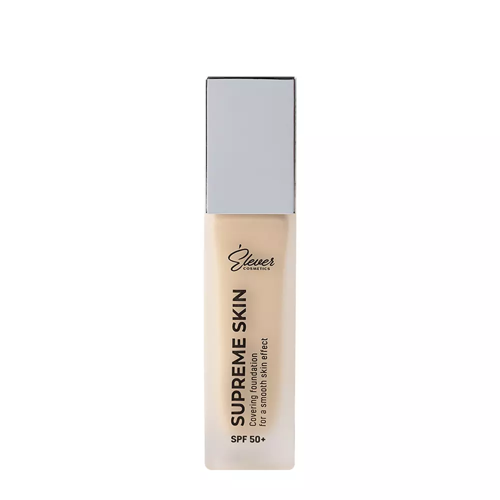 Elever Cosmetics - Supreme Skin SPF50+ - Leichte Foundation mit Filter - Porcelain- 30ml