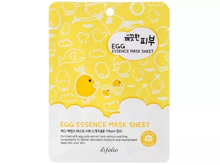 Esfolio - Pure Skin Egg Essence Mask Sheet - Tuchmaske mit Eigelb-Extrakt - 25ml