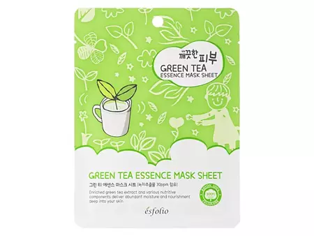 Esfolio - Pure Skin Green Tea Essence Mask Sheet - Tuchmaske mit Grünem Tee - 25ml